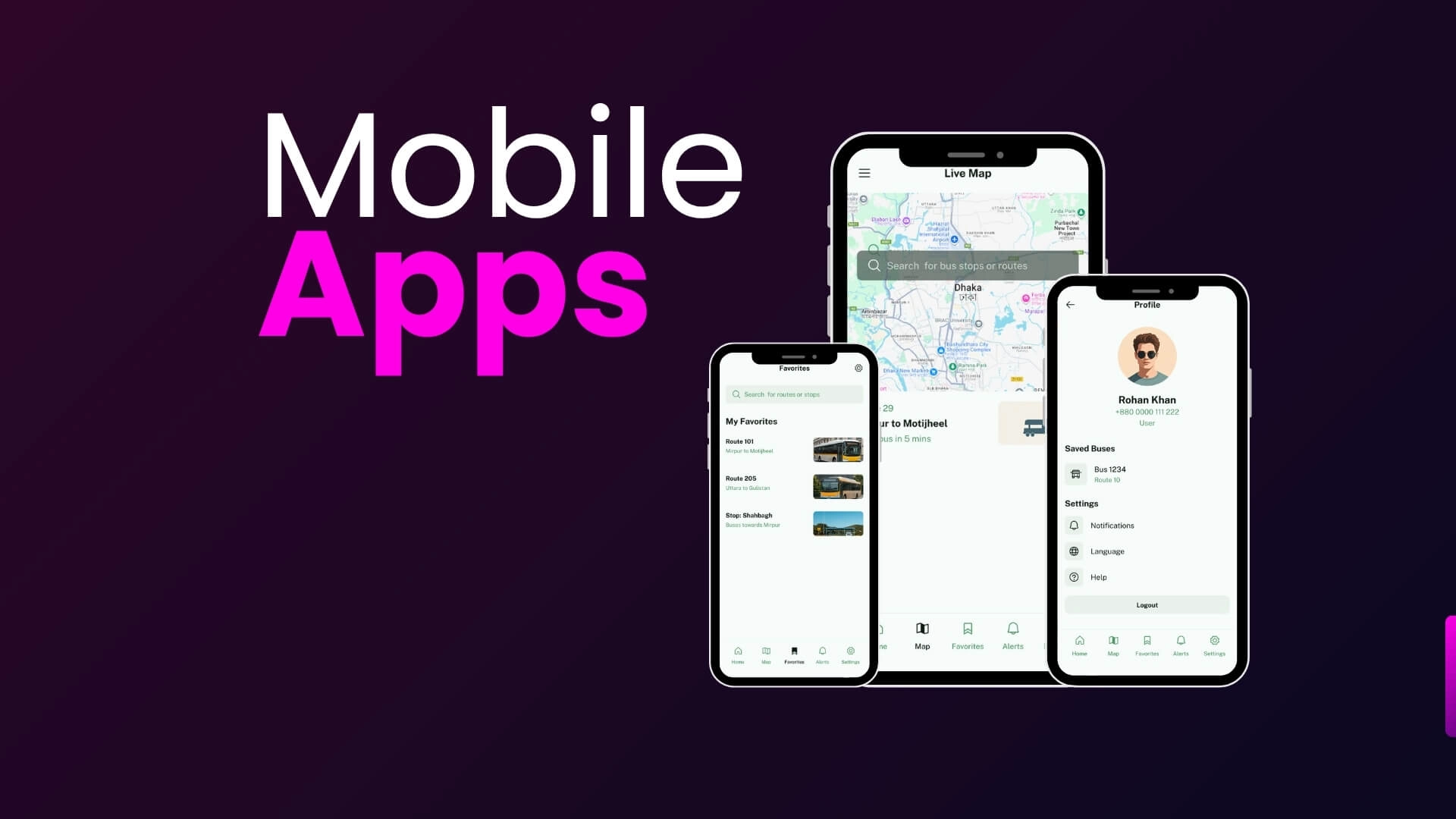 BD Bus Tracking App Screenshot