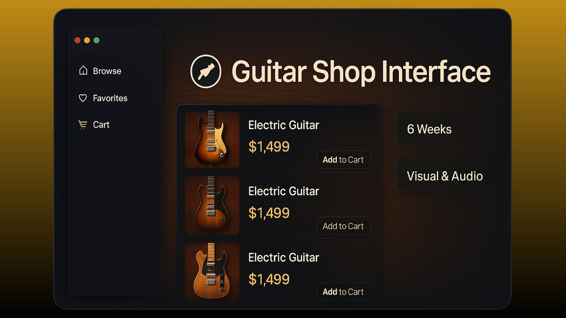 Guitar Shop Interface